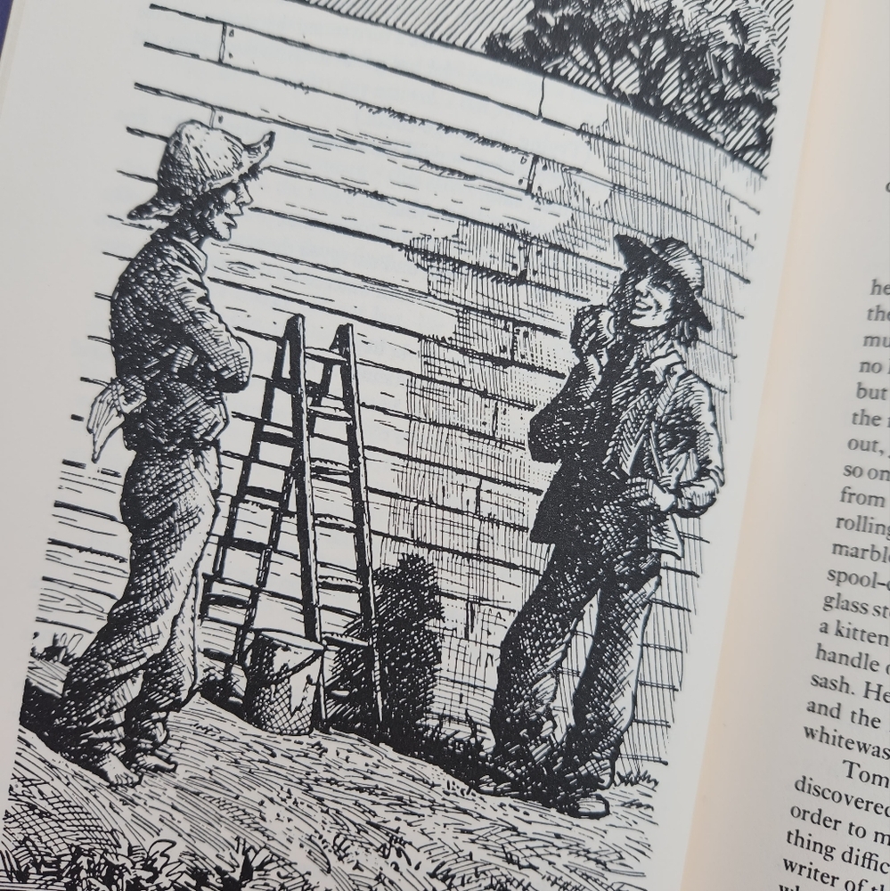 THE ADVENTURES OF TOM SAWYER by Mark Twain Vintage Hardcover Book - Picture 9 of 10